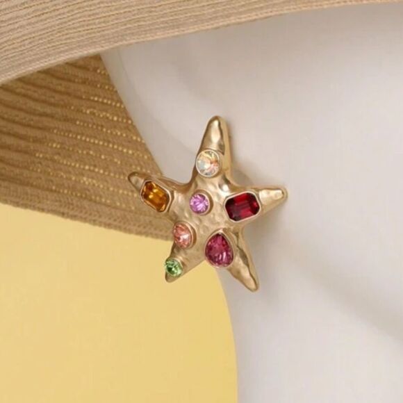 Diamond starfish earrings #954 - Picture 2 of 5